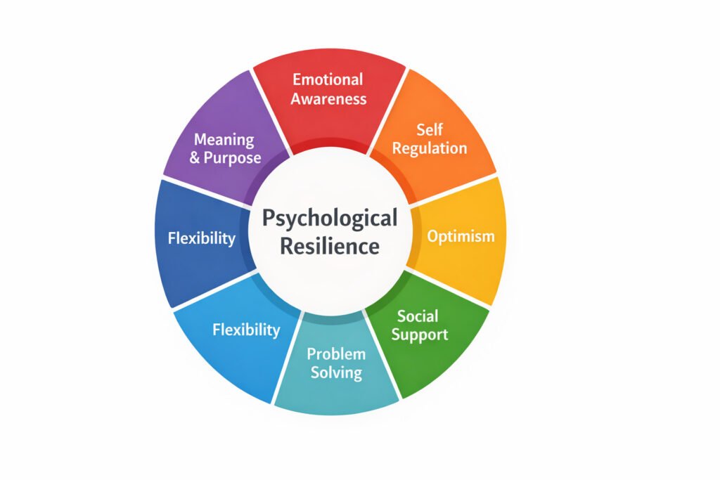 10010c 3 psychological resilience 7 pillars framework wheel 2026