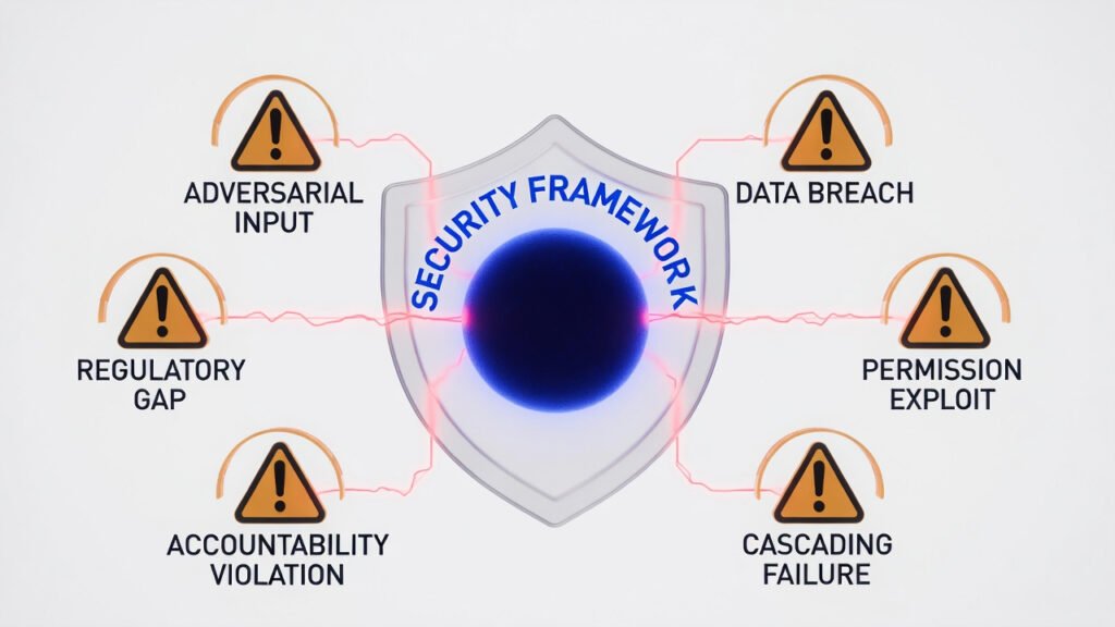Six critical ai agent security dimensions — adversarial inputs, data breaches, and accountability gaps in 2026